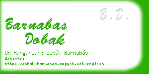 barnabas dobak business card